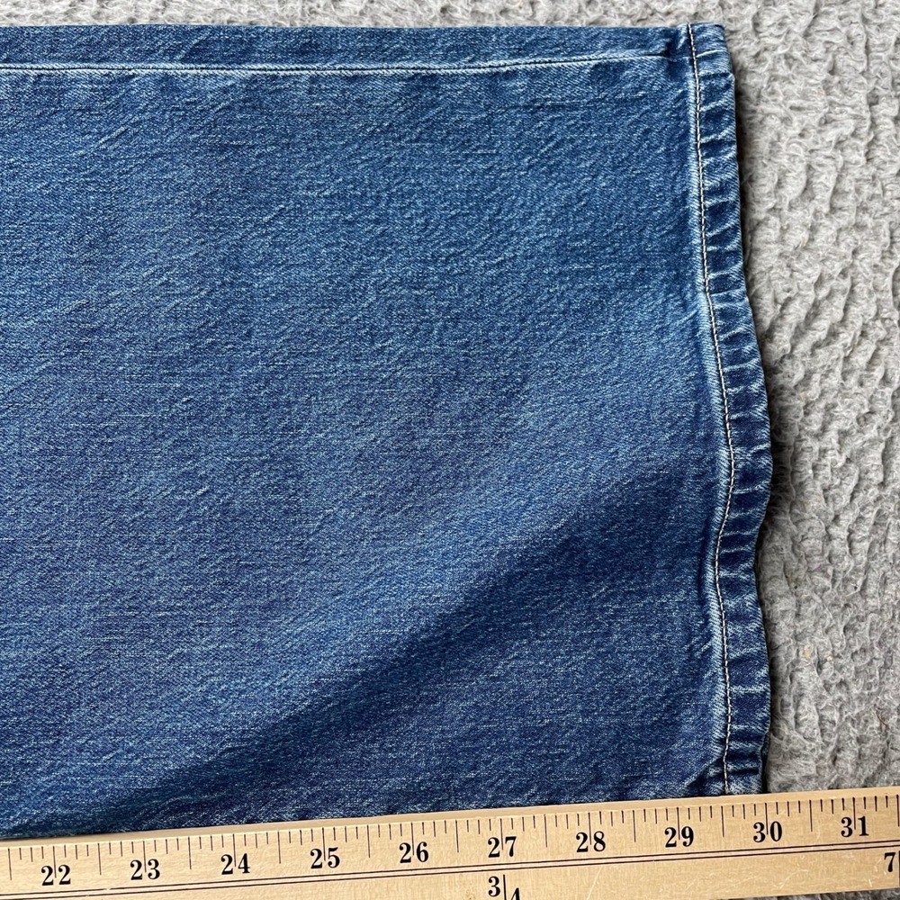 J.Crew Jeans Womens 31 Blue Full Length Wide-Leg Patch Pocket High Rise Denim - Picture 4 of 9